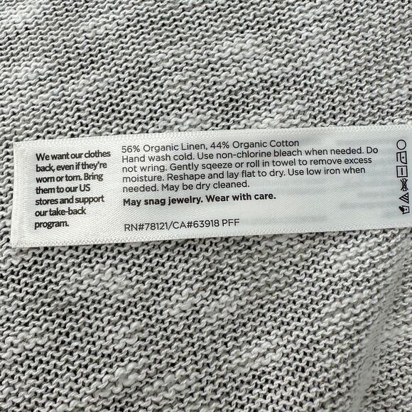 EILEEN FISHER | NWOT | L | Organic Cotton Linen Long Length Slub Cardigan - Picture 6 of 6